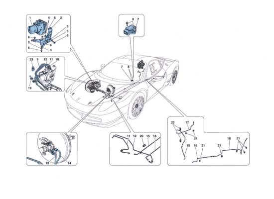 a part diagram from the Ferrari 458 parts catalogue