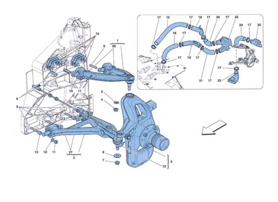 a part diagram from the Ferrari 458 parts catalogue