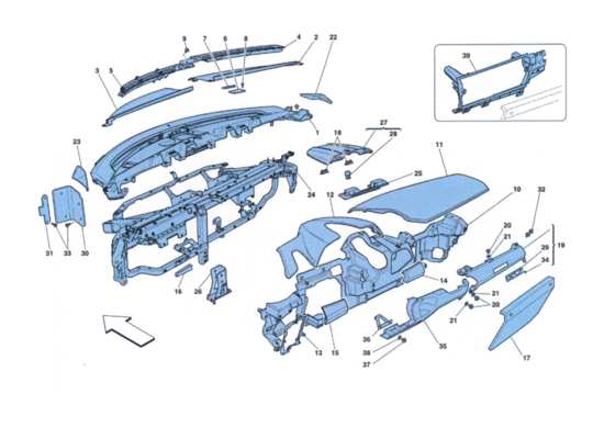 a part diagram from the Ferrari 458 parts catalogue