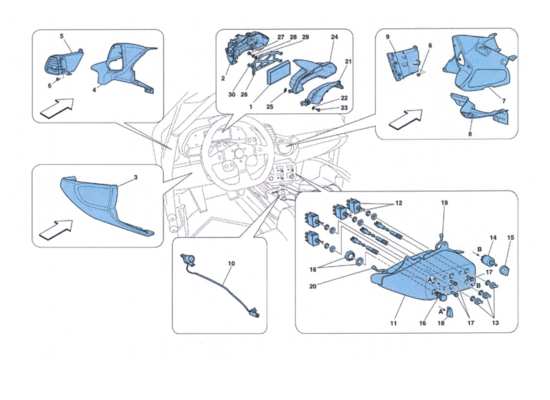 a part diagram from the Ferrari 458 parts catalogue