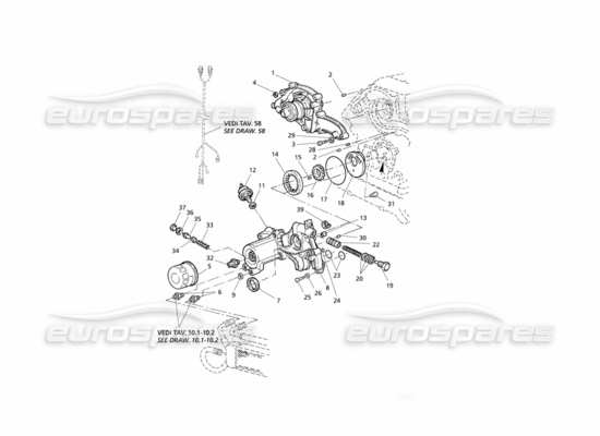 a part diagram from the Maserati Quattroporte (1996-2001) parts catalogue