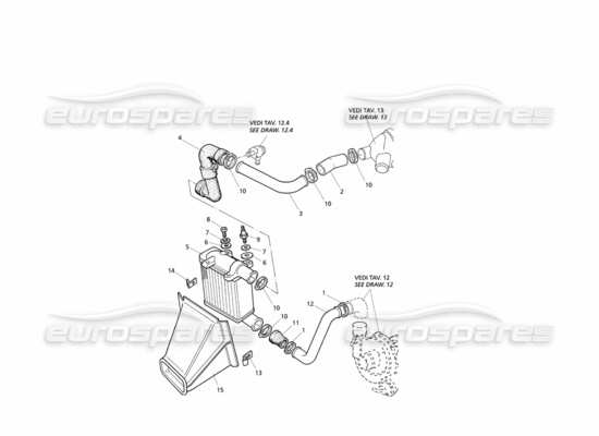 a part diagram from the Maserati Quattroporte (1996-2001) parts catalogue