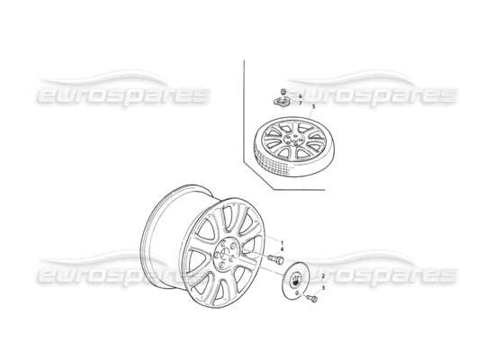 a part diagram from the Maserati Quattroporte (1996-2001) parts catalogue