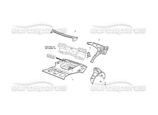 a part diagram from the Maserati Quattroporte (1996-2001) parts catalogue