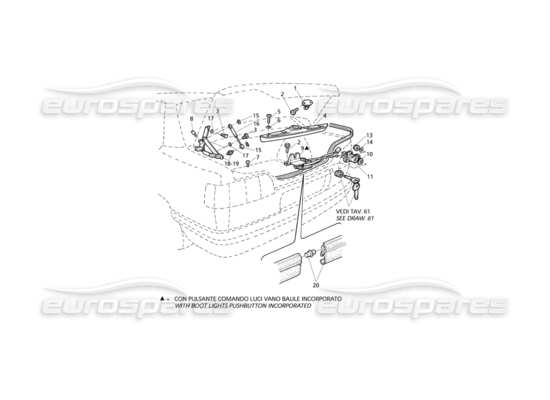 a part diagram from the Maserati Quattroporte (1996-2001) parts catalogue