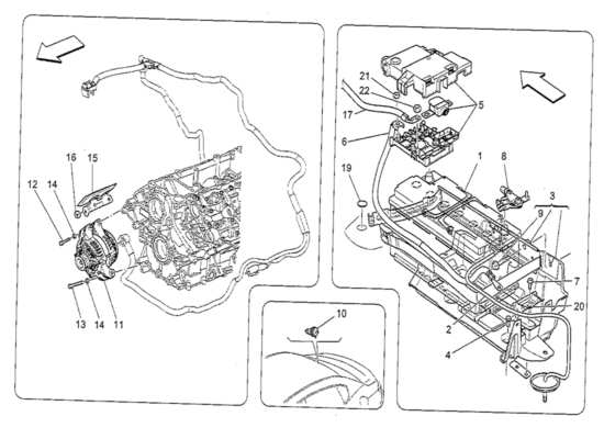 a part diagram from the Maserati Quattroporte M156 (2014 onwards) parts catalogue