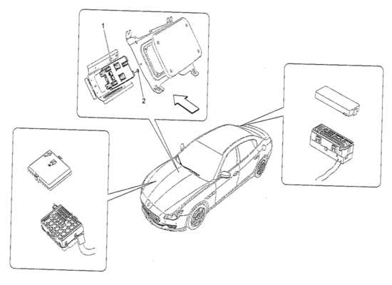 a part diagram from the Maserati Quattroporte M156 (2014 onwards) parts catalogue