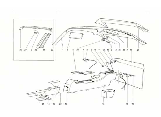 a part diagram from the Ferrari 208 parts catalogue