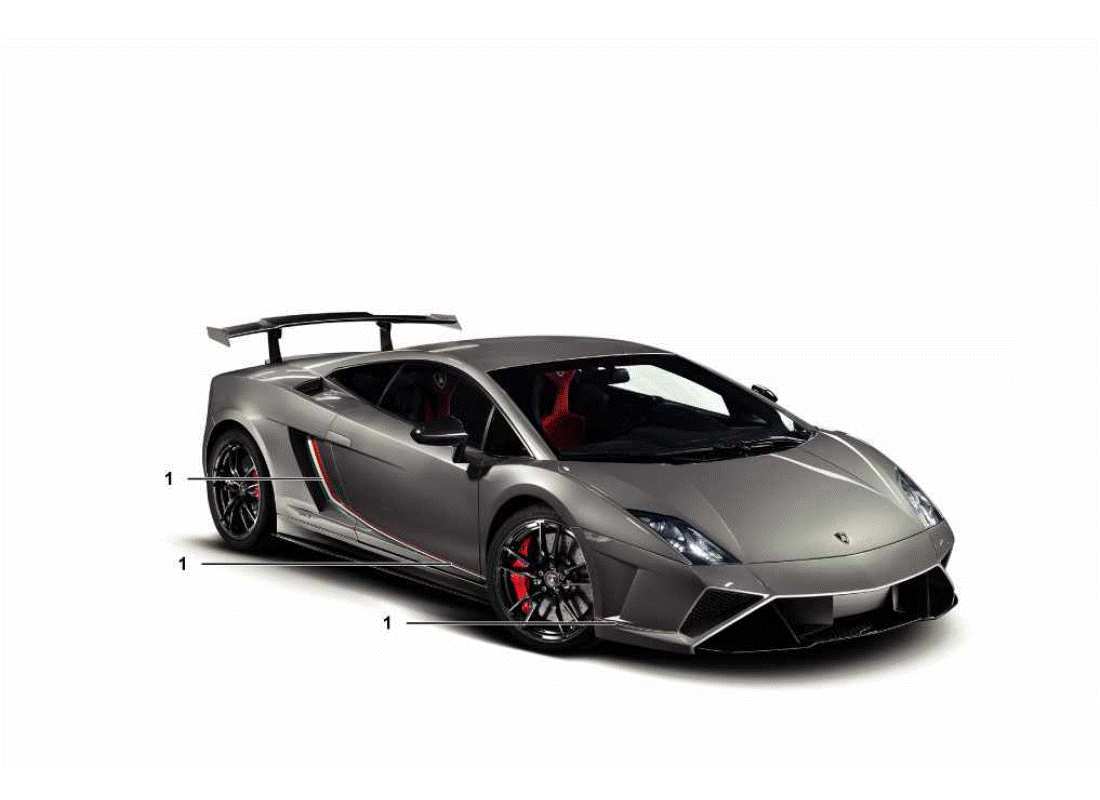 Lamborghini Gallardo STS II SC decorative adhesives Parts Diagram