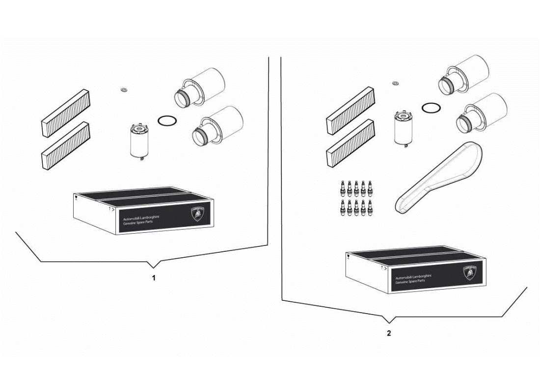 Lamborghini Gallardo STS II SC kit service Parts Diagram