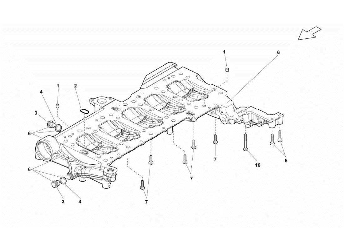 Lamborghini Gallardo STS II SC oil sump Parts Diagram