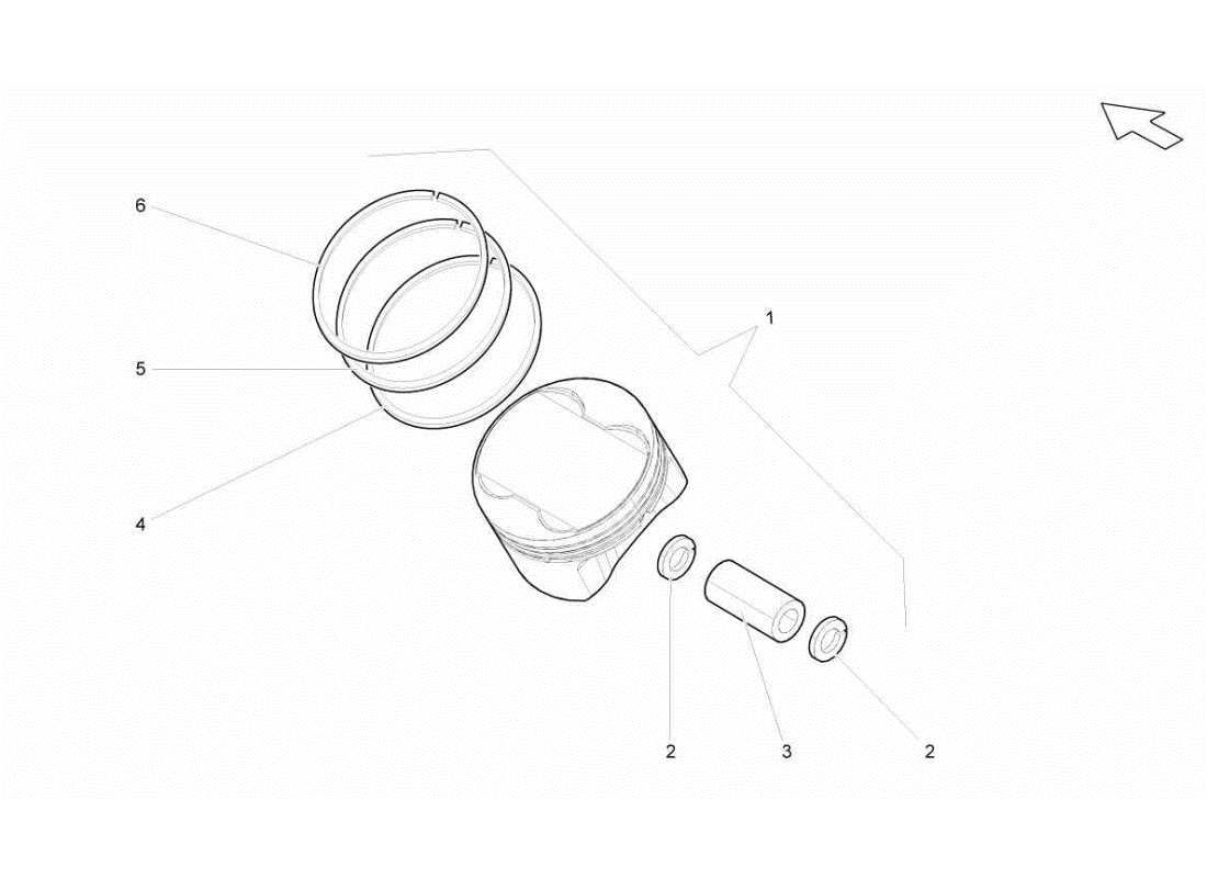 Lamborghini Gallardo STS II SC Pistons Parts Diagram