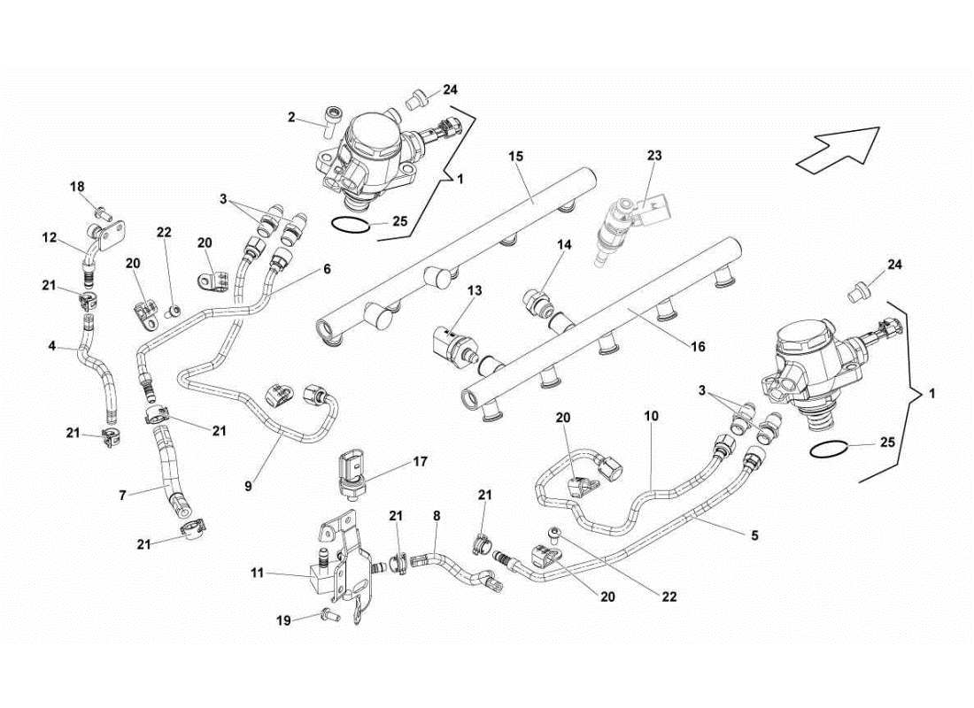 Lamborghini Gallardo STS II SC fuel pump Parts Diagram