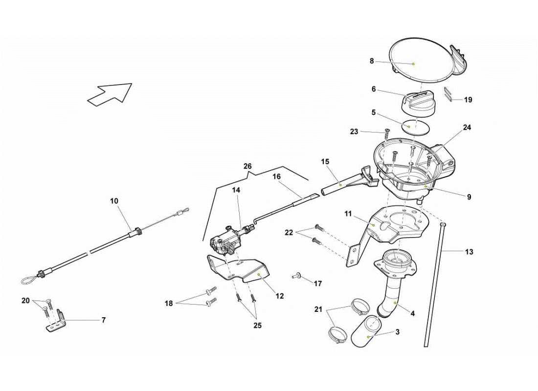 Lamborghini Gallardo STS II SC FUEL CAP Parts Diagram