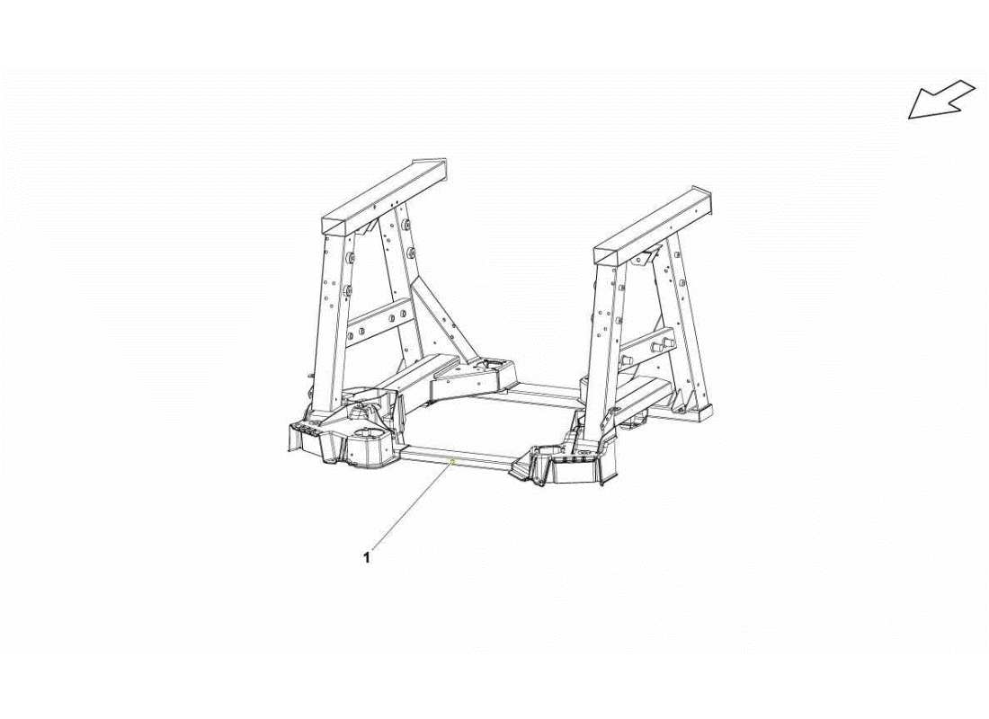 Lamborghini Gallardo STS II SC Rear Frame Elements Parts Diagram