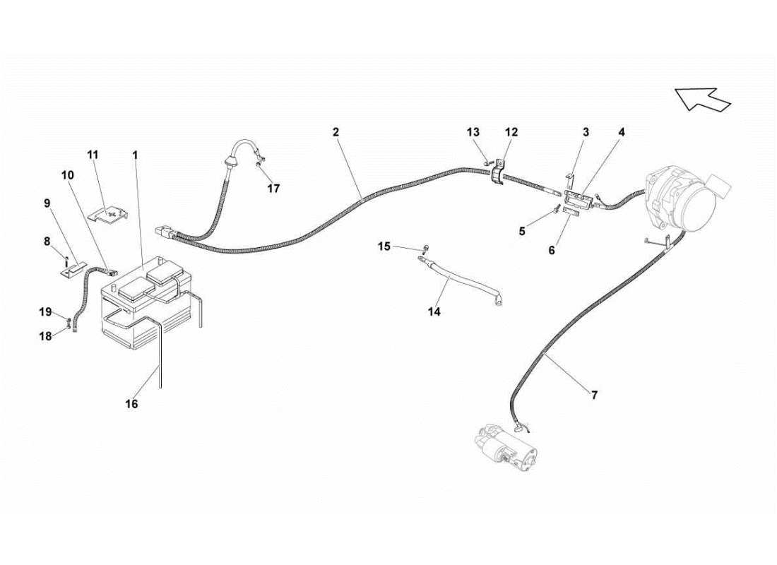 Lamborghini Gallardo STS II SC electrical system Parts Diagram