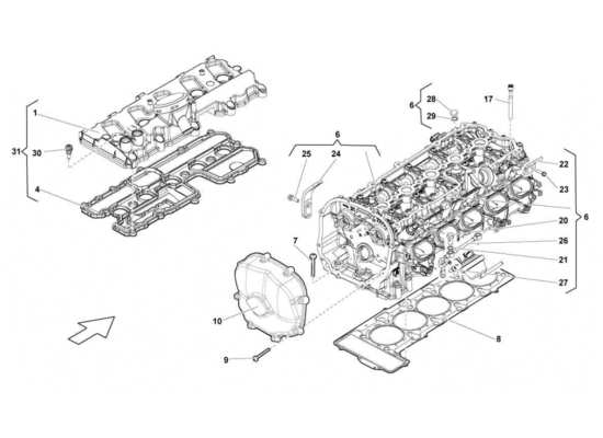 a part diagram from the Lamborghini Gallardo STS II SC parts catalogue