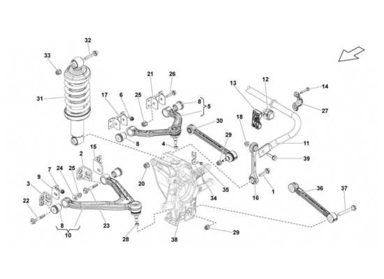 a part diagram from the Lamborghini Gallardo STS II SC parts catalogue