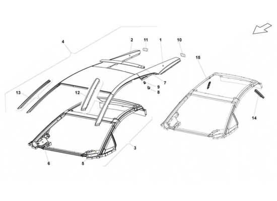 a part diagram from the Lamborghini Gallardo STS II SC parts catalogue