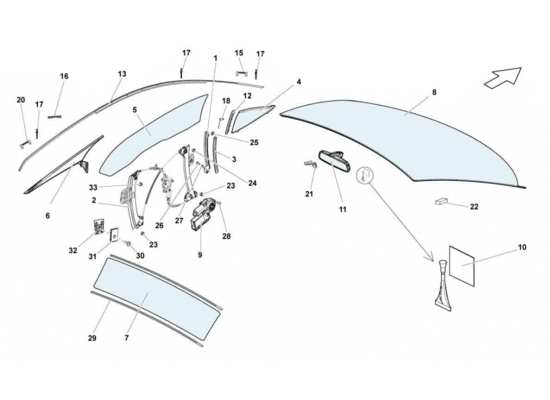 a part diagram from the Lamborghini Gallardo STS II SC parts catalogue