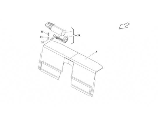 a part diagram from the Lamborghini Gallardo STS II SC parts catalogue