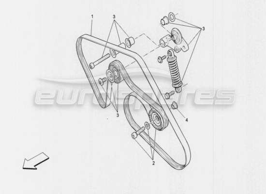 a part diagram from the Maserati Quattroporte M156 (2014 onwards) parts catalogue