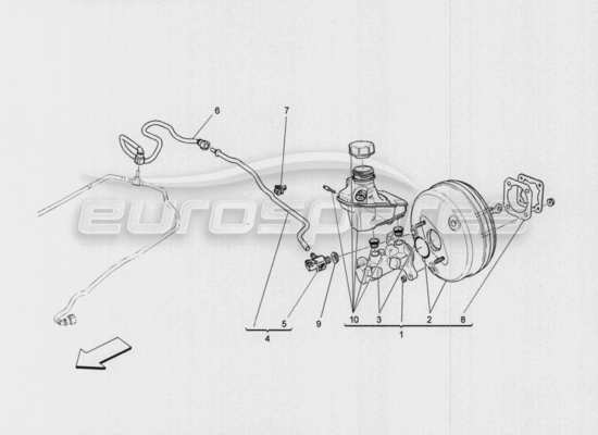 a part diagram from the Maserati Quattroporte M156 (2014 onwards) parts catalogue