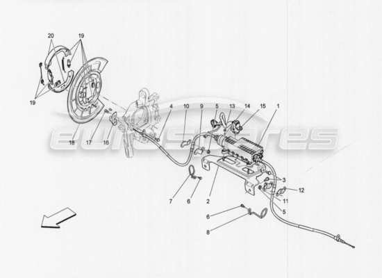 a part diagram from the Maserati Quattroporte M156 (2014 onwards) parts catalogue