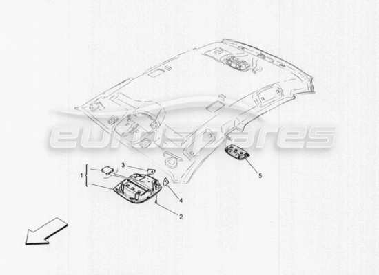 a part diagram from the Maserati Quattroporte M156 (2014 onwards) parts catalogue