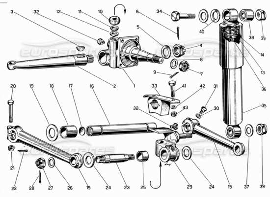 a part diagram from the Ferrari 330 and 365 parts catalogue