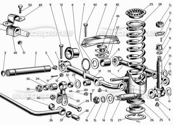 a part diagram from the Ferrari 330 and 365 parts catalogue