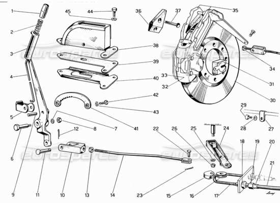 a part diagram from the Ferrari 330 and 365 parts catalogue