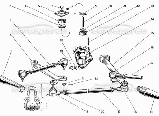 a part diagram from the Ferrari 330 and 365 parts catalogue