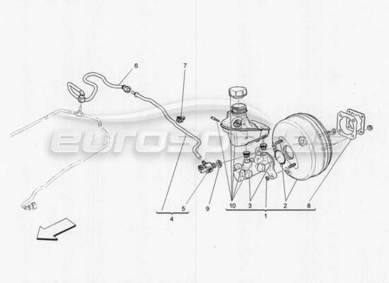 a part diagram from the Maserati Quattroporte M156 (2014 onwards) parts catalogue