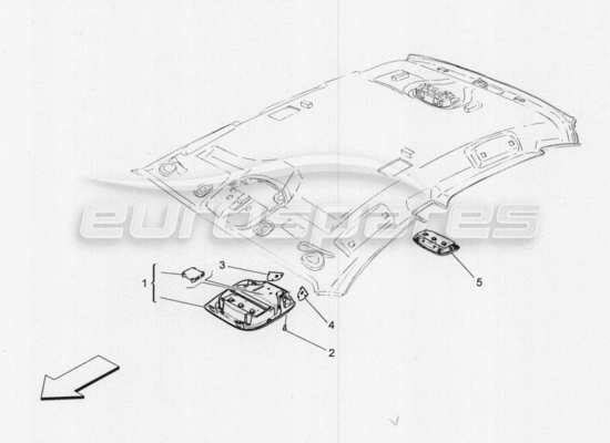 a part diagram from the Maserati Quattroporte M156 (2014 onwards) parts catalogue