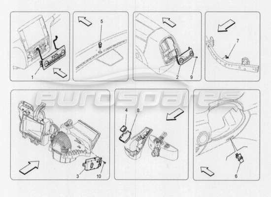 a part diagram from the Maserati Quattroporte M156 (2014 onwards) parts catalogue