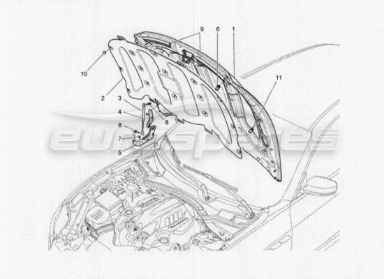 a part diagram from the Maserati Quattroporte M156 (2014 onwards) parts catalogue