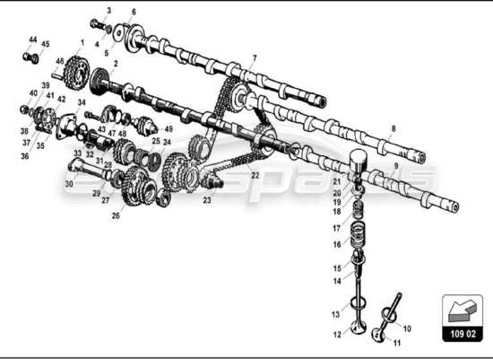 a part diagram from the Lamborghini 350 parts catalogue