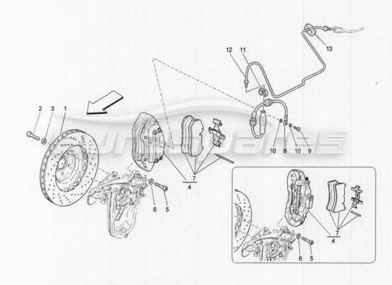 a part diagram from the Maserati GranTurismo parts catalogue