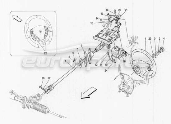 a part diagram from the Maserati GranTurismo parts catalogue