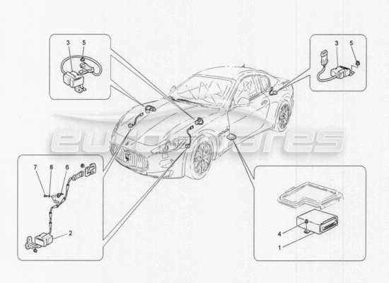 a part diagram from the Maserati GranTurismo parts catalogue