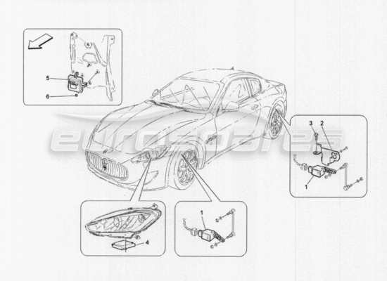 a part diagram from the Maserati GranTurismo parts catalogue