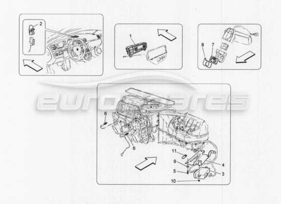 a part diagram from the Maserati GranTurismo parts catalogue