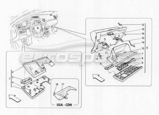 a part diagram from the Maserati GranTurismo parts catalogue