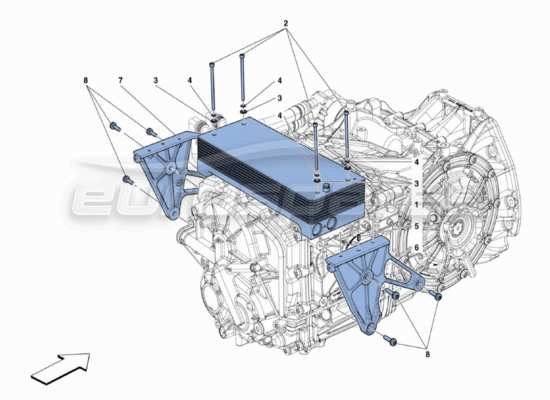 a part diagram from the Ferrari 488 parts catalogue