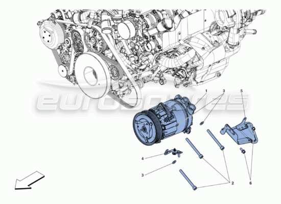 a part diagram from the Ferrari 488 parts catalogue