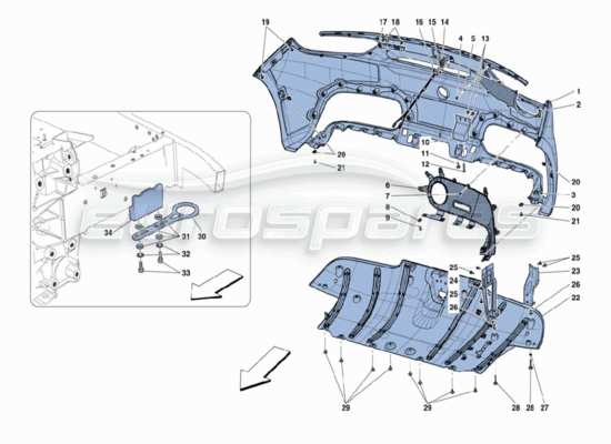 a part diagram from the Ferrari 488 parts catalogue