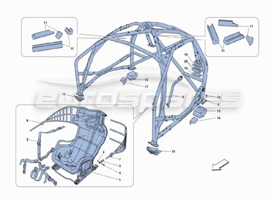 a part diagram from the Ferrari 488 parts catalogue