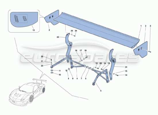 a part diagram from the Ferrari 488 parts catalogue