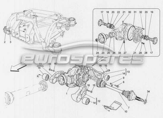 a part diagram from the Maserati GranCabrio parts catalogue